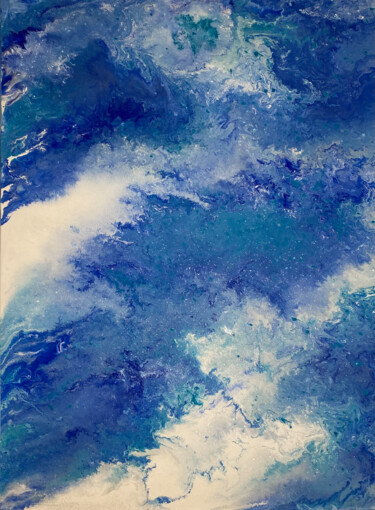 Painting titled "OCEAN" by Fatarts, Original Artwork, Acrylic