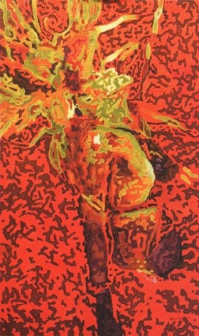 Painting titled "L'extase" by Fatiha Bougaci, Original Artwork