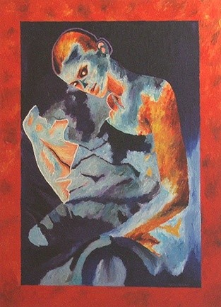 Painting titled "La ballerine" by Fatiha Bougaci, Original Artwork