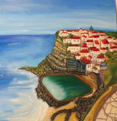 Painting titled "Sintra/ Lisbon" by Fátima Elbatran, Original Artwork, Oil