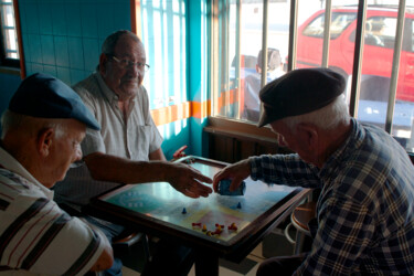 Photography titled "Men playing a game…" by Fatima Fernandes, Original Artwork, Digital Photography