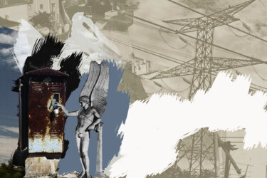 Arte digitale intitolato "Electricity shortage" da Fatima Fernandes, Opera d'arte originale, Collage digitale