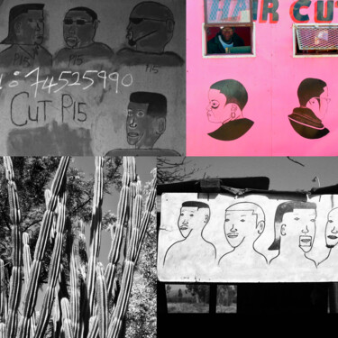 Digitale Kunst getiteld "Barber shop - Publi…" door Fatima Fernandes, Origineel Kunstwerk, Foto Montage
