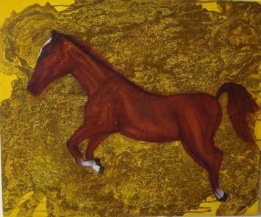 Pintura intitulada "Cavalo" por Maria De Fátima Gomes, Obras de arte originais
