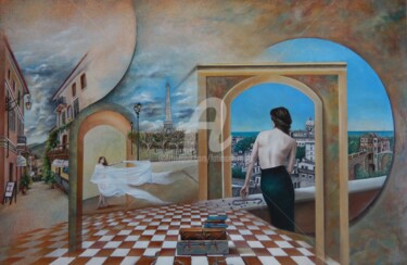Pintura intitulada "Rien ne será comme…" por Fatima Marques, Obras de arte originais, Óleo