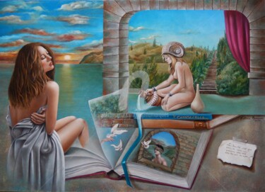 Malerei mit dem Titel "Beleza Interior" von Fatima Marques, Original-Kunstwerk, Öl