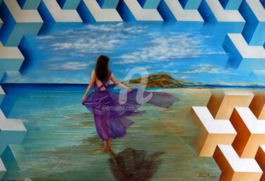 Pintura intitulada "Sutileza de Ser" por Fatima Marques, Obras de arte originais, Óleo Montado em Painel de madeira