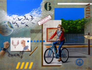 Liberdade de Ser Pintura intitulada "Liberdade de Ser" por Fatima Marques, Obras de arte originais, Óleo