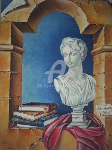 Painting titled "DE  PERVSIA" by Fatima Marques, Original Artwork, Oil