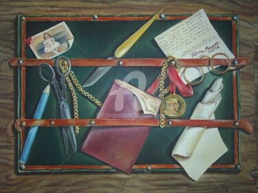 Pintura titulada "Lembranças" por Fatima Marques, Obra de arte original, Oleo