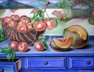 Pintura intitulada "Frutos do Alvorecer" por Fatima Marques, Obras de arte originais, Óleo