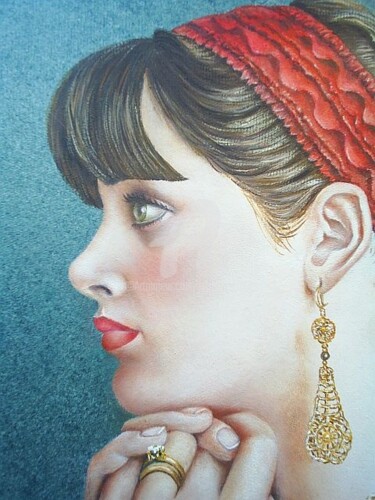 Картина под названием "Detalhe da obra "In…" - Fatima Marques, Подлинное произведение искусства, Масло