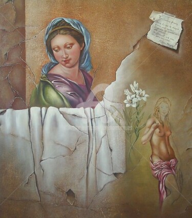 Pintura intitulada "F...comme femme" por Fatima Marques, Obras de arte originais, Óleo