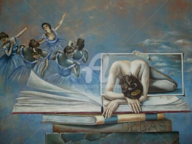 Painting titled "Ballerine" by Fatima Marques, Original Artwork, Oil