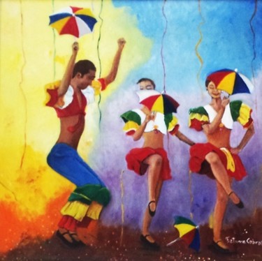 Pintura intitulada "frevo-6.jpg" por Fatima Cabral, Obras de arte originais