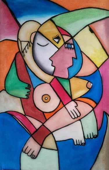 Painting titled "Refuge" by Fatimazzahrae El Naim, Original Artwork, Pastel
