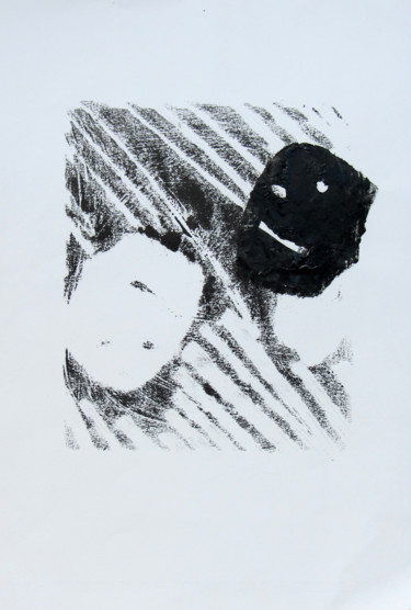 Gravures & estampes intitulée "masque.jpg" par Kammoun, Œuvre d'art originale