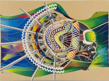 "MORRO FOULAA" başlıklı Tekstil Sanatı Art For Artefacts tarafından, Orijinal sanat, Kumaş Ahşap Sedye çerçevesi üzerine mon…