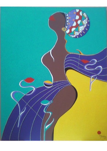 Peinture intitulée "46631-1232484610576…" par Amira, Œuvre d'art originale, Acrylique