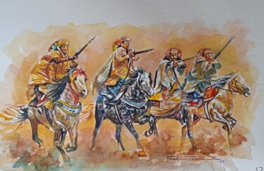 Painting titled "Algeria,Batna Fanta…" by Faudhil Tamine, Original Artwork, Watercolor