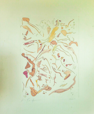 「Grapefruit I」というタイトルの絵画 Faustinaによって, オリジナルのアートワーク, 水彩画