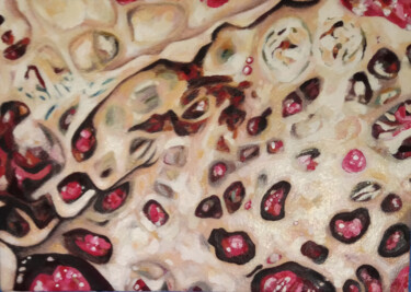 Картина под названием "Pomegranate IV" - Faustina, Подлинное произведение искусства, Масло Установлен на Деревянная рама для…