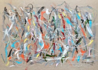 Peinture intitulée "Floating Colors #2" par Fausto Carosella, Œuvre d'art originale, Acrylique