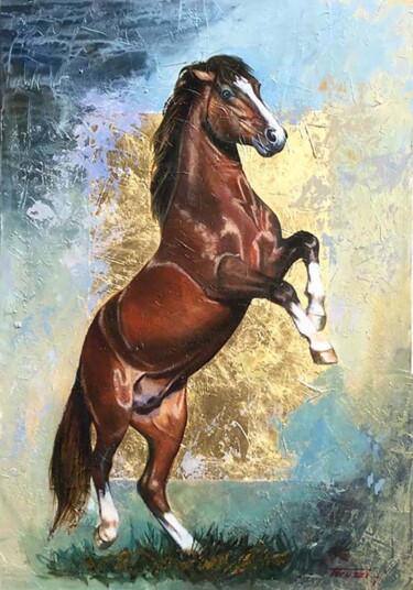 Painting titled "SAURO" by Fausto Dipinti, Original Artwork, Oil