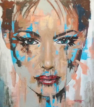 Pintura titulada "volto 2" por Fausto Dipinti, Obra de arte original, Oleo