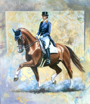 Painting titled "DRESSAGE 1" by Fausto Dipinti, Original Artwork, Oil