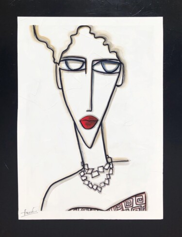 Картина под названием "Soft" - Fauve, Подлинное произведение искусства, Акрил Установлен на Деревянная рама для носилок