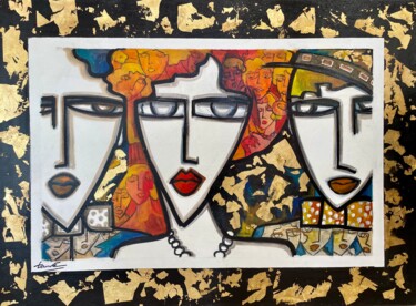 Painting titled "Prestige" by Fauve, Original Artwork, Acrylic Mounted on Wood Stretcher frame
