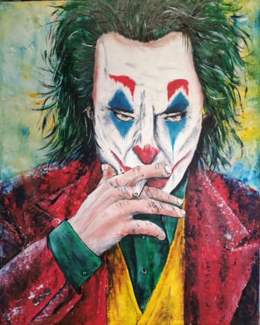 Картина под названием "Joker" - Faver, Подлинное произведение искусства, Акрил Установлен на Деревянная рама для носилок