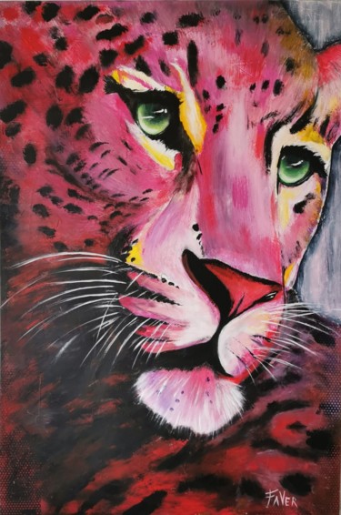 Painting titled "Psychedelic pink pa…" by Faver, Original Artwork, Acrylic