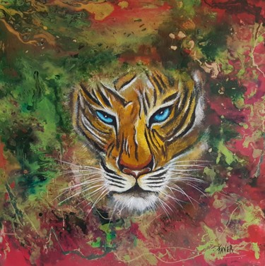 Painting titled "Shere Khan" by Faver, Original Artwork, Acrylic