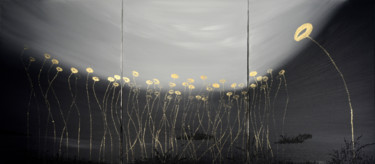 绘画 标题为“Lilies in Gold (ser…” 由Faye Zxz, 原创艺术品, 油