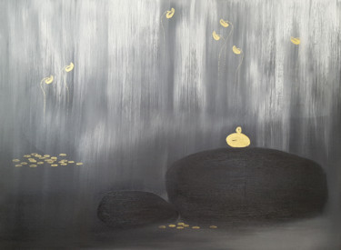 Schilderij getiteld "Meditating (series…" door Faye Zxz, Origineel Kunstwerk, Olie