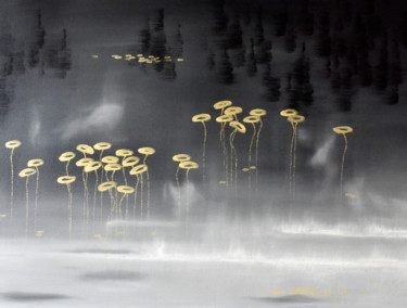 "Lilies in Gold (ser…" başlıklı Tablo Faye Zxz tarafından, Orijinal sanat, Petrol