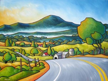 Painting titled "Mont Sutton" by François Brisson, Original Artwork