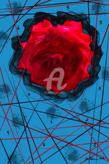 Digital Arts titled "La Rosa 3" by Fcentrone, Original Artwork, Digital Painting