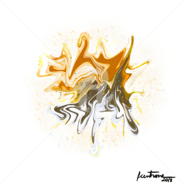 Digital Arts titled "Abstrait Série Whit…" by Fcentrone, Original Artwork, Digital Painting