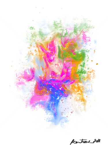 Arts numériques intitulée "Aquarelle Colors Lo…" par Fcentrone, Œuvre d'art originale, Peinture numérique
