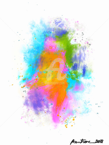 Arts numériques intitulée "Aquarelle Colors Lo…" par Fcentrone, Œuvre d'art originale, Peinture numérique
