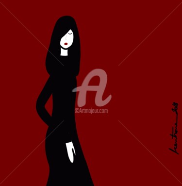 Digital Arts titled "Série La Belle Rouge" by Fcentrone, Original Artwork, Digital Painting