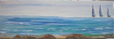 Peinture intitulée "Horizon" par F. Claire, Œuvre d'art originale, Huile