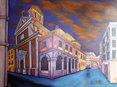 Peinture intitulée "Iglesia Maravillas…" par Redvanart, Œuvre d'art originale, Huile