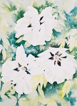 Painting titled "Pivoines" by Francis Cordina, Original Artwork