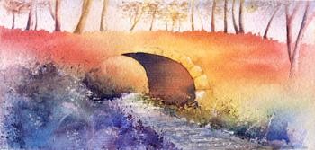 Peinture intitulée "Pont au Barrel (TAL…" par Francis Cordina, Œuvre d'art originale