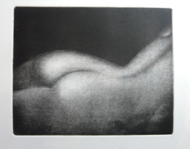 Отпечатки и Гравюры под названием "Nu en manière noire" - François Crinel, Подлинное произведение искусства, гравюра