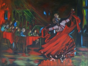 Pittura intitolato "Pontault-Combault,…" da Françoise Daloz-Combe, Opera d'arte originale, Olio Montato su Telaio per barell…